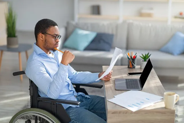 Professional working at a desk