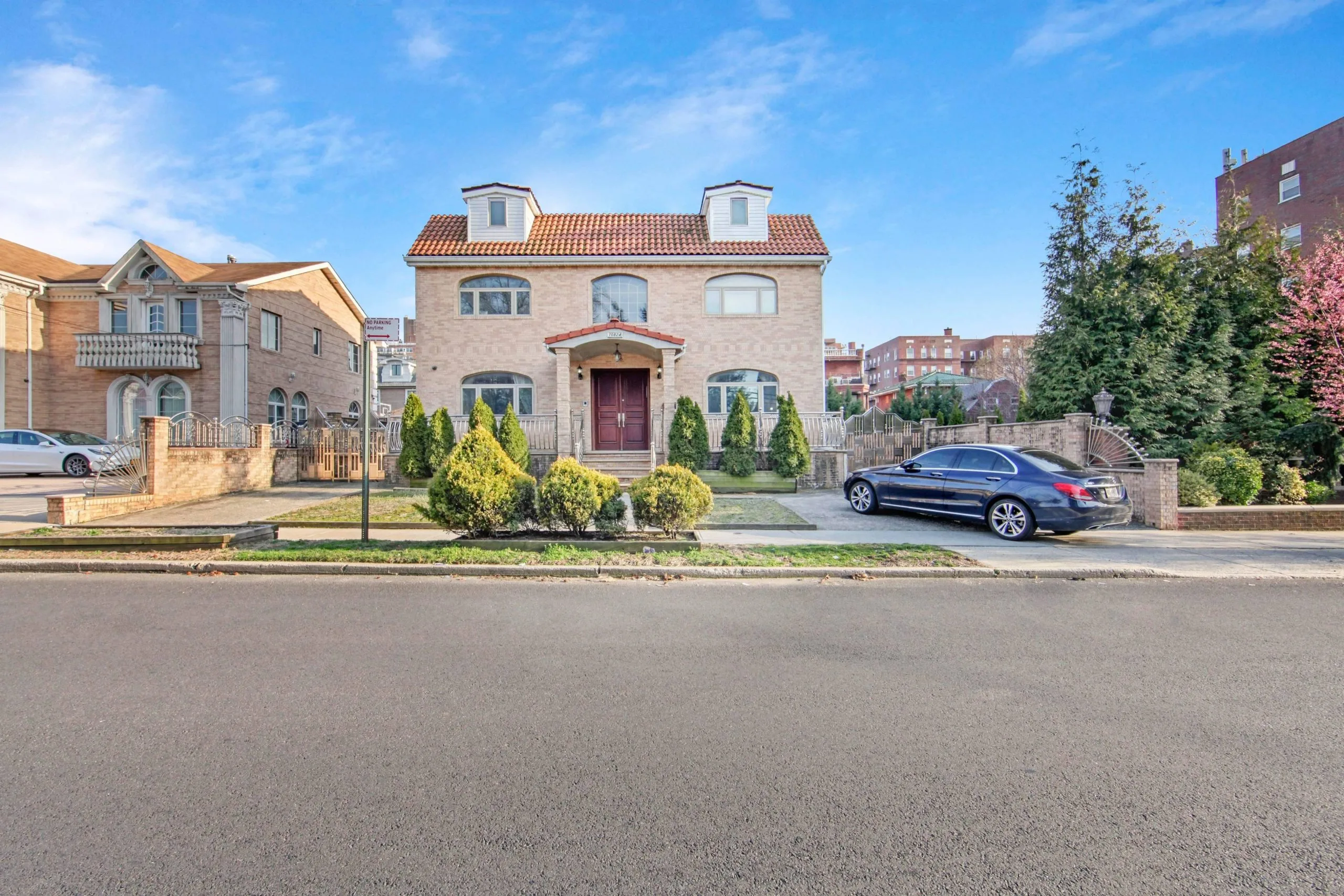 Home exterior in a New York neighborhood
